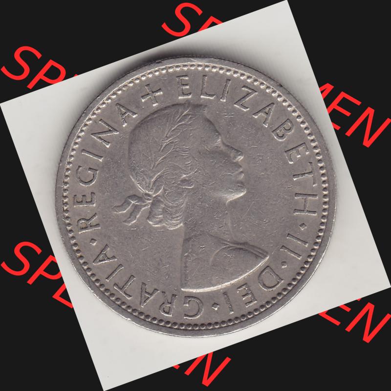 Münzen Großbritannien Umlaufmünze 1954-1970, 2 Schilling - Shillings 1965-1. Vorderseite der alten britischen Münze aus Großbritannien zum katalogisieren und verwalten... Sammlung