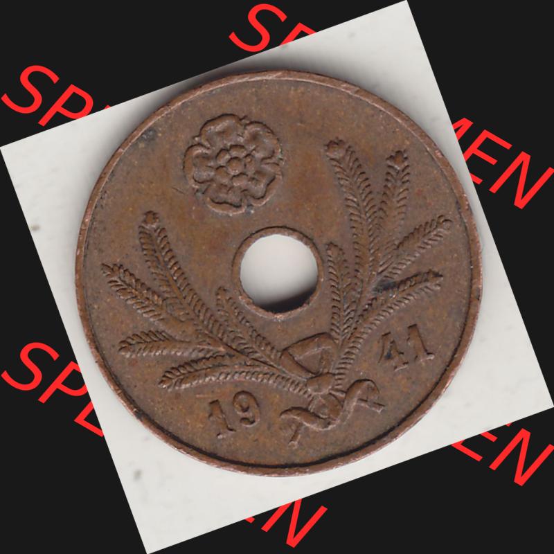 Alte Münzen KMS Finnland, Kursmünzensatz 1941-1943, 5 Penny, Penniä, Kupfer 1941-1. Vorderseite einer Münze aus KMS / Kursmünzen bzw.... Sammlung