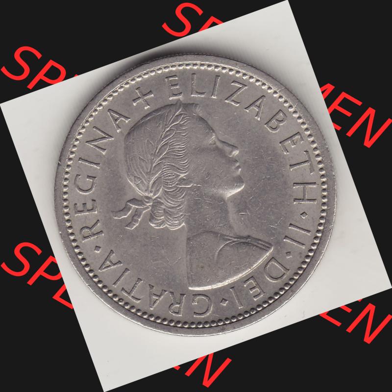 Münzen Großbritannien Umlaufmünze 1954-1970, 2 Schilling - Shillings 1966-1. Vorderseite der alten britischen Münze aus Großbritannien zum katalogisieren und verwalten... Sammlung