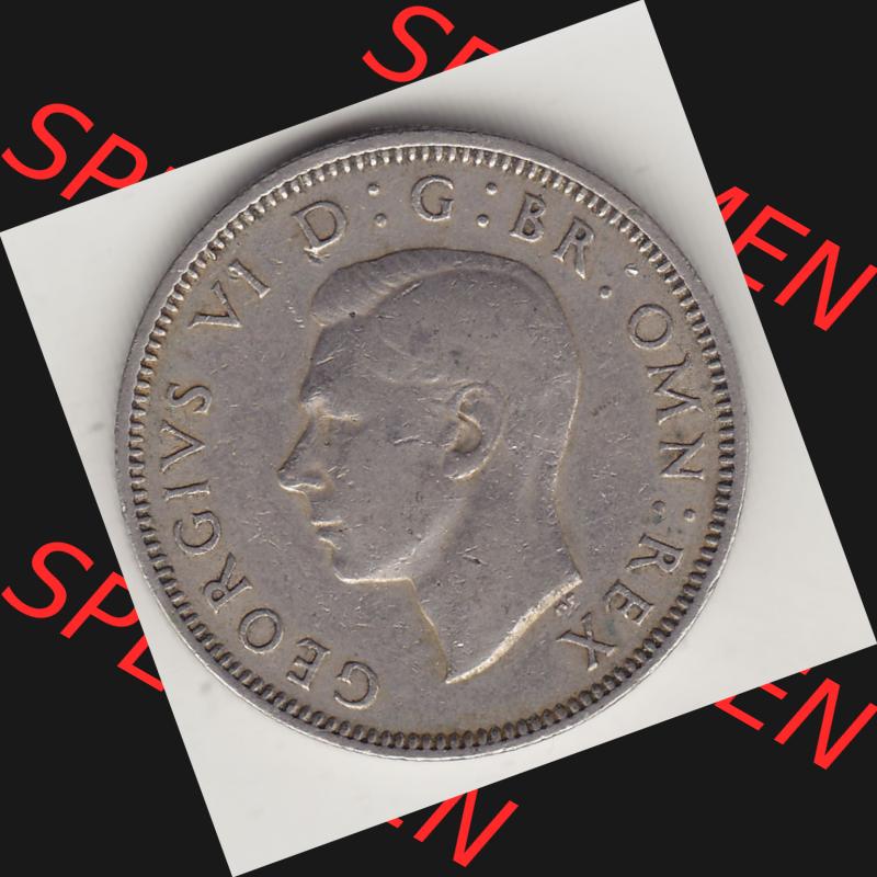 Münzen Großbritannien Umlaufmünze 1949-1951, 1 One Schilling - Shilling, 1949-1 Stehender Löwe auf Krone. Vorderseite der alten britischen Münze aus Großbritannien... Sammlung