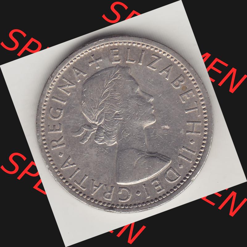 Münzen Großbritannien Umlaufmünze 1954-1970, 2 Schilling - Shillings 1967-1. Vorderseite der alten britischen Münze aus Großbritannien zum katalogisieren und verwalten... Sammlung