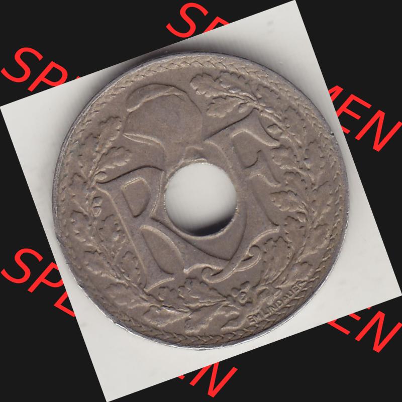 Münzen Frankreich Umlaufmünze Einzelansicht 1917-1938, 10 Centimes, RF - Frankreich 10 CMES EGALITÉ FRATERNITÉ LIBERTÉ 1923-1. Vorderseite der alten französischen... Sammlung