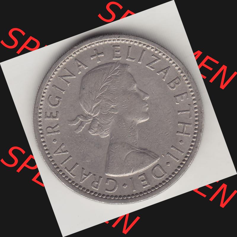 Münzen Großbritannien Umlaufmünze 1954-1970, 2 Schilling - Shillings 1966-7. Vorderseite der alten britischen Münze aus Großbritannien zum katalogisieren und verwalten... Sammlung