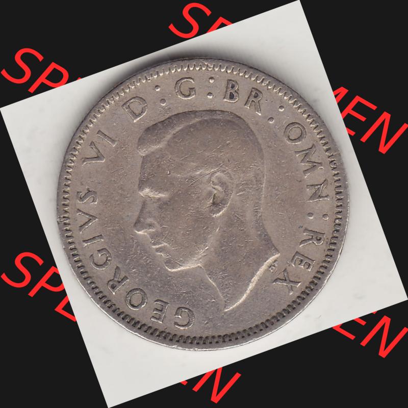 Münzen Großbritannien Umlaufmünze 1947-1948, 1 Schilling - One Shilling 1947-2 Sitzender Löwe auf Krone. Vorderseite der alten britischen Münze aus Großbritannien... Sammlung