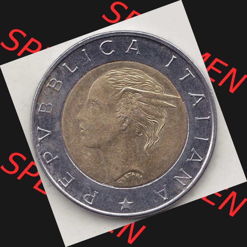 Bildmaterial von Münzen aus Italien / Italia Gedenkmünzen 1998-1998, 500 Lire, 20 Jahre Internationaler Fonds für die landwirtschaftliche Entwicklung (1978-1998)-1.... Sammlung