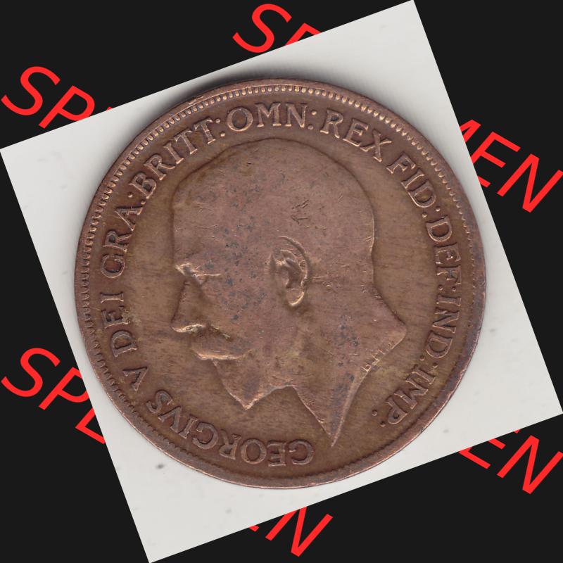 Münzen Großbritannien Umlaufmünze 1911-1926, 1 One Penny, 1921-1, George V, B.M. GEORGIVS V DEI GRABRITTOMNREX FIDDEFINDIMP. Vorderseite der... Sammlung