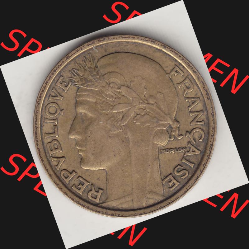 Münzen Frankreich Umlaufmünze 1931-1941, 1 Franken, 1 Franc, 1931-1 LIBERTE EGALITE FRATERNITE. Vorderseite der alten französischen Umlaufmünze aus Frankreich... Sammlung
