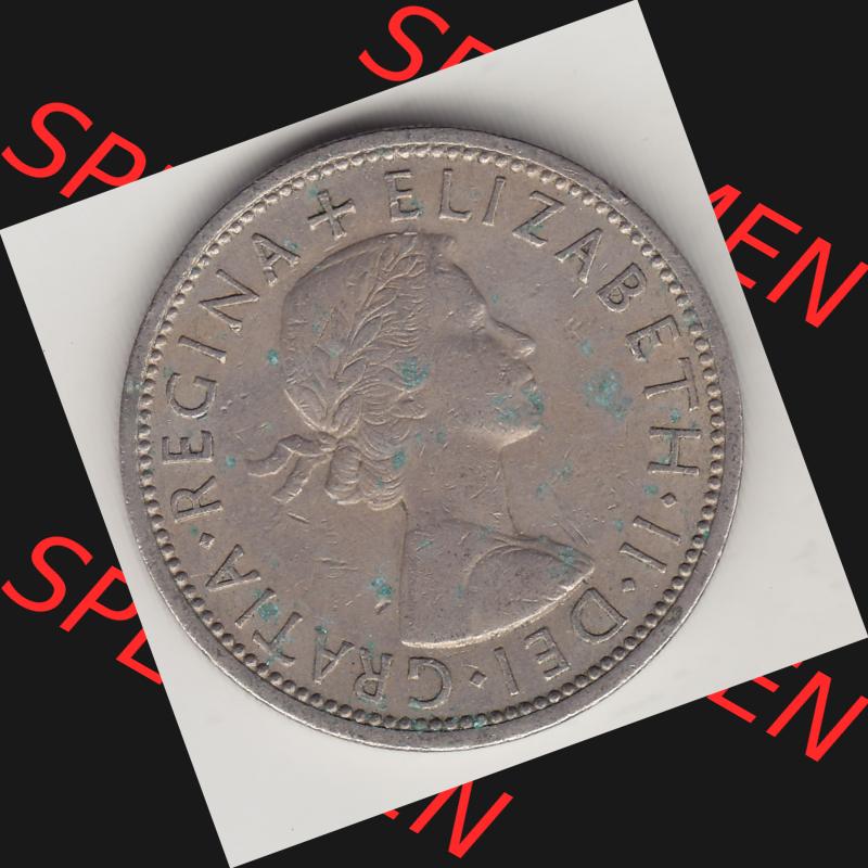 Münzen Großbritannien Umlaufmünze 1954-1970, 2 Schilling - Shillings 1966-2. Vorderseite der alten britischen Münze aus Großbritannien zum katalogisieren und verwalten... Sammlung