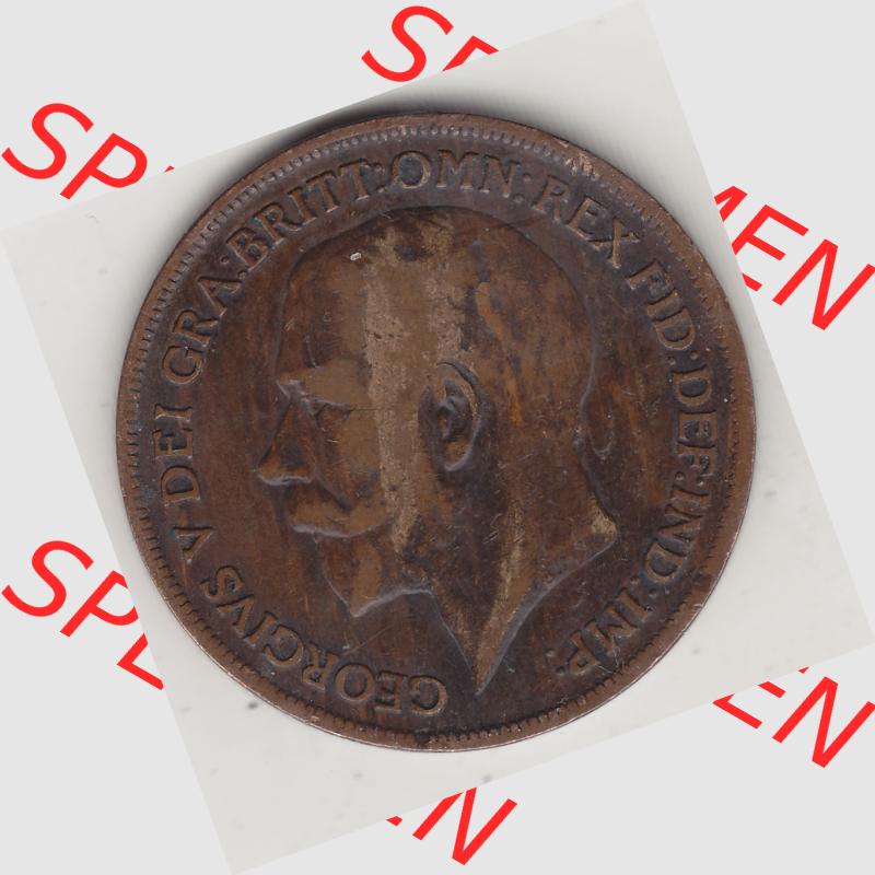 Münzen Großbritannien Umlaufmünze 1911-1926, 1 One Penny, 1917-1, George V, B.M. GEORGIVS V DEI GRABRITTOMNREX FIDDEFINDIMP. Vorderseite der... Sammlung