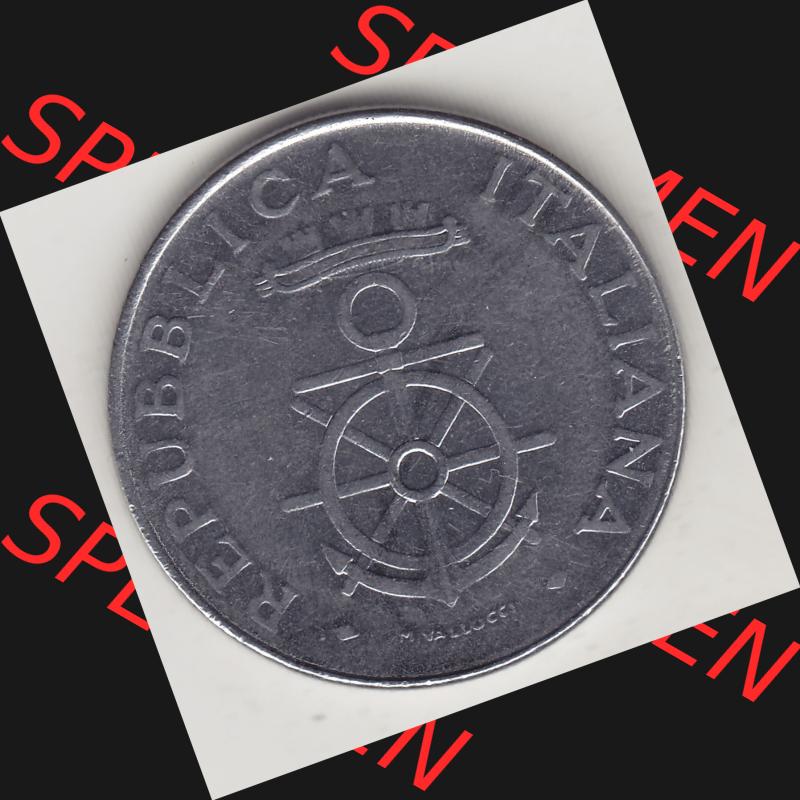 Bildmaterial von Münzen aus Italien / Italia Gedenkmünzen 1981-1981, 100 Lire, 100. Jahrestag der Gründung der Marineakademie in Livorno (1881-1981)-1.... Sammlung