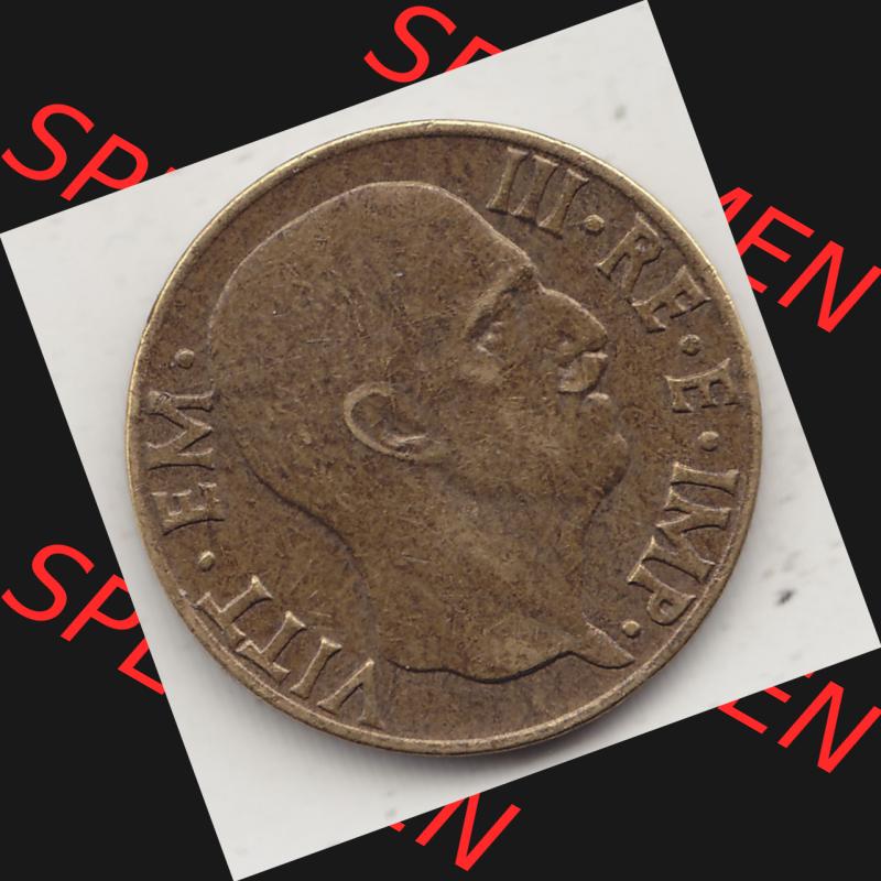 Alte Münzen KMS Italien / Italia, Kursmünzensatz - Zusammenstellung 1908-1943, mit Münze 1939-1943, 5 Centesimi, Cent, Viktor Emanuel III. C.5... Sammlung