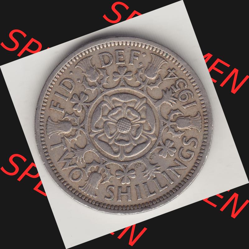 Münzen Großbritannien Umlaufmünze 1954-1970, 2 Schilling - Shillings 1954-1 (2) Sammlung