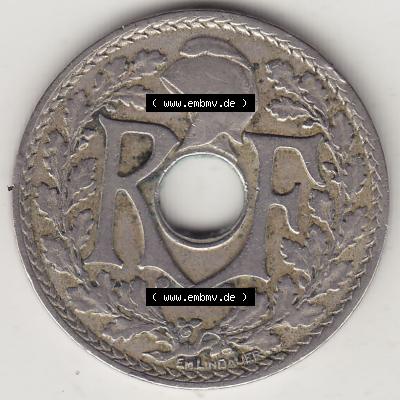 Münzen Frankreich Umlaufmünze 1917-1937, 25 Cmes, Centimes 1919-1 LIBERTE EGALITE FRATERNITE (1) Sammlung