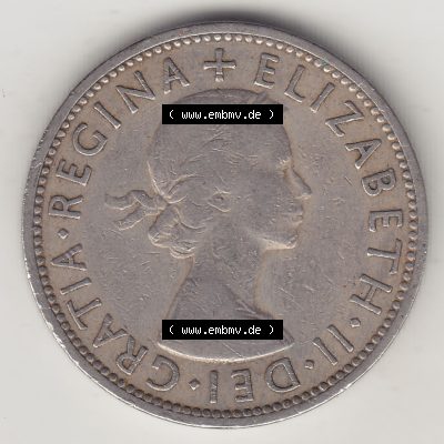 Münzen Großbritannien Umlaufmünze 1954-1970, 2 Schilling - Shillings 1954-1 (1) Sammlung