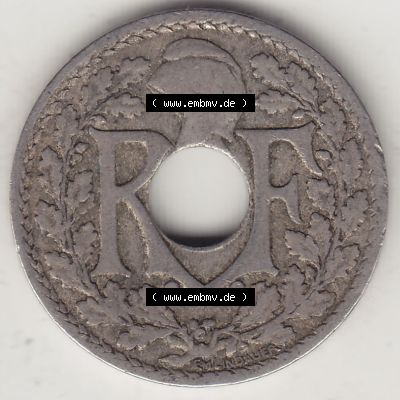 Münzen Frankreich Umlaufmünze 1917-1938, 10 Centimes, 10 CMES EGALITÉ FRATERNITÉ LIBERTÉ 1922-1. Bildmaterial der Vorderseite einer Umlaufmünze aus... Sammlung