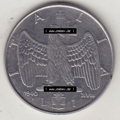 Alte Münzen KMS Italien / Italia, Kursmünzensatz - Zusammenstellung 1908-1943, mit Münze 1939-1943, 1 Lira, Lire, Viktor Emanuael III., G ROMAGNOLI... Sammlung
