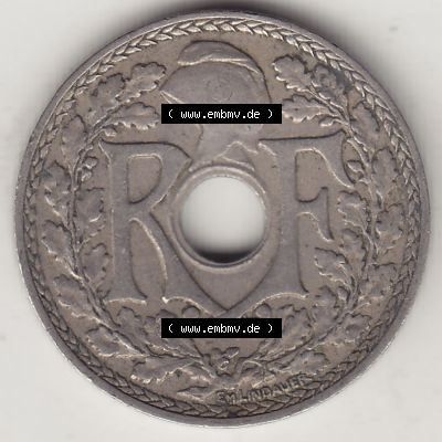 Münzen Frankreich Umlaufmünze 1917-1938, 10 Centimes, 10 CMES EGALITÉ FRATERNITÉ LIBERTÉ 1931-1. Bildmaterial der Vorderseite einer Umlaufmünze aus... Sammlung