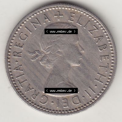 Münzen Großbritannien Umlaufmünze 1954-1970, 1 Schilling - Shilling, 1957-1 Wappen mit 3 Löwen (1) Sammlung