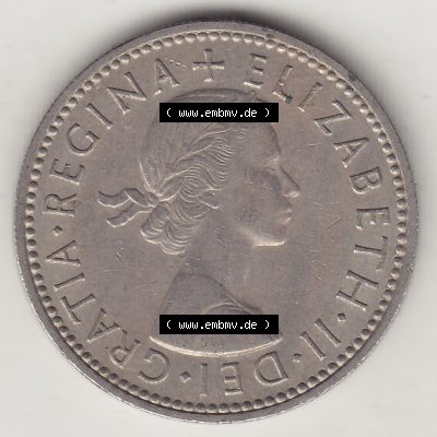 Münzen Großbritannien Umlaufmünze 1954-1970, 1 Schilling - Shilling, 1958-1 Wappen mit einen Löwen (1) Sammlung