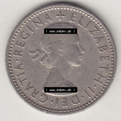 Münzen Großbritannien Umlaufmünze 1954-1970, 1 Schilling - Shilling, 1956-2 Wappen mit 3 Löwen (1) Sammlung