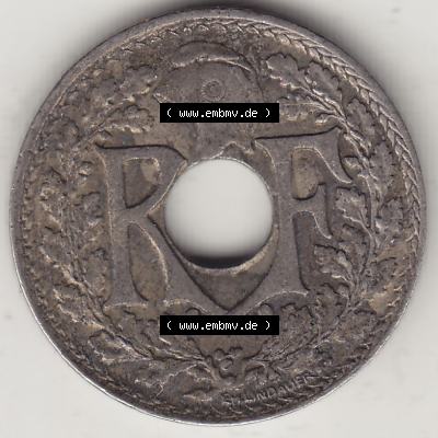 Münzen Frankreich Umlaufmünze 1917-1938, 10 Centimes, 10 CMES EGALITÉ FRATERNITÉ LIBERTÉ 1918-2. Bildmaterial der Vorderseite einer Umlaufmünze aus... Sammlung