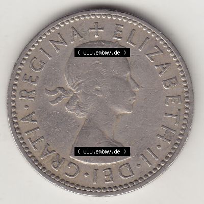 Münzen Großbritannien Umlaufmünze 1954-1970, 1 Schilling - Shilling, 1956-1 Wappen mit einen Löwen (1) Sammlung