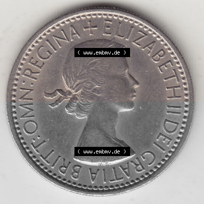 Münzen Großbritannien Umlaufmünze 1954-1970, 1 Schilling - One Shilling, 1953 (Stück 2) Wappen mit drei Löwen. Vorderseite... Sammlung