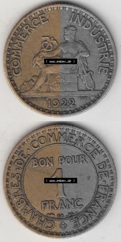 Umlaufmünze aus Frankreich in der Francs-Währung Sammlung