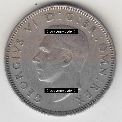 Münzen Großbritannien Umlaufmünze 1947-1948, 1 Schilling - One Shillings 1948 (Stück 1) Sitzender Löwe auf Krone. Vorderseite... Sammlung