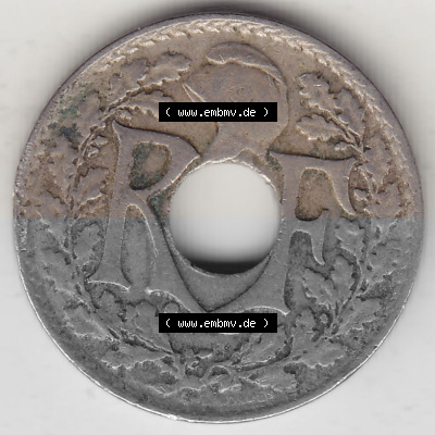 10 Cmes / Centime / Cent Umlaufmünze aus Frankreich in der Francs-Währung Sammlung