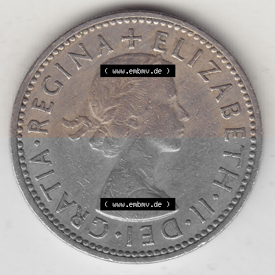 Münzen Großbritannien Umlaufmünze 1954-1970, 1 Schilling - One Shilling, 1960 (Stück 1) Wappen mit drei Löwen. Vorderseite... Sammlung