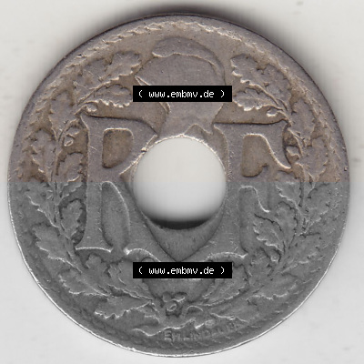 Münzen Frankreich Umlaufmünze 1917-1938, 10 Centimes, 10 CMES EGALITÉ FRATERNITÉ LIBERTÉ 1924 (Stück 1). Bildmaterial der... Sammlung