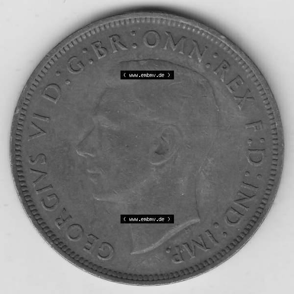 Grau bzw. s/w Münzen Großbritannien Umlaufmünze 1937-1948. 1 One Penny 1945-1, George VI, GEORGIVS VI DGBROMNREX FDINDIMP. HP. Vorderseite der alten britischen Münze... Sammlung Graustufen