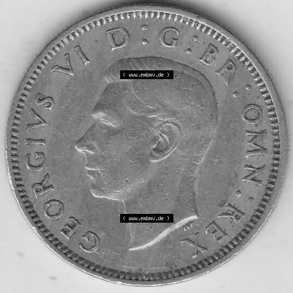 Grau bzw. s/w Alte Münzen Großbritannien Umlaufmünze 1949-1951, 1 One Schilling - Shilling, 1949-2 Stehender Löwe auf Krone. Vorderseite der alten britischen Münze aus Großbritannien... Sammlung Graustufen