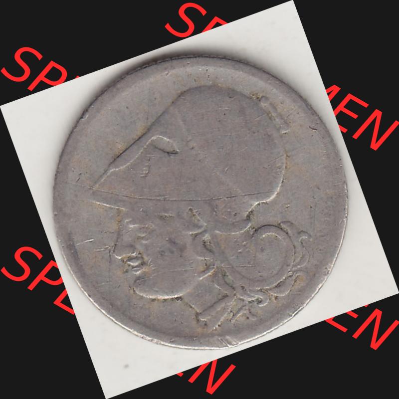 Alte Münzen KMS Griechenland, Kursmünzensatz 1926-1926, 20 Lepta Aenta 1926-1. Rückseite der alten griechischen Umlaufmünze aus Griechenland in der Drachmen-Währung... Sammlung