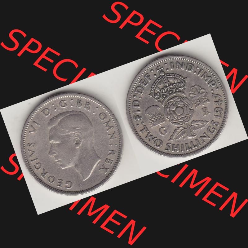 Alte Münzen Großbritannien Umlaufmünze 1947-1948, 2 Schilling-Florin, Two Shillings, 1947-3, George VI, GEORGIVS VI D G BR OMN REX, FID DEF IND IMP,... Sammlung