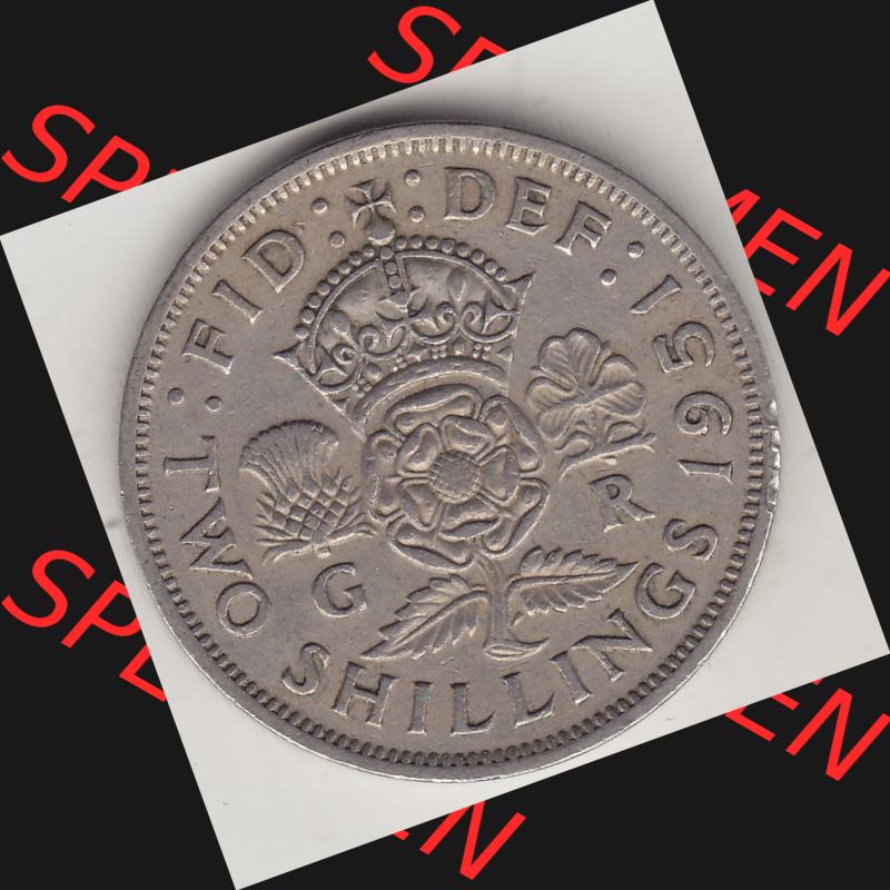 Alte Münzen Großbritannien Umlaufmünze 1949-1951, 2 Schilling, Shillings (Florin) 1951-1, George VI, GEORGIVS VI DG BR OMN REX, FID DEF TWO SHILLINGS.... Sammlung