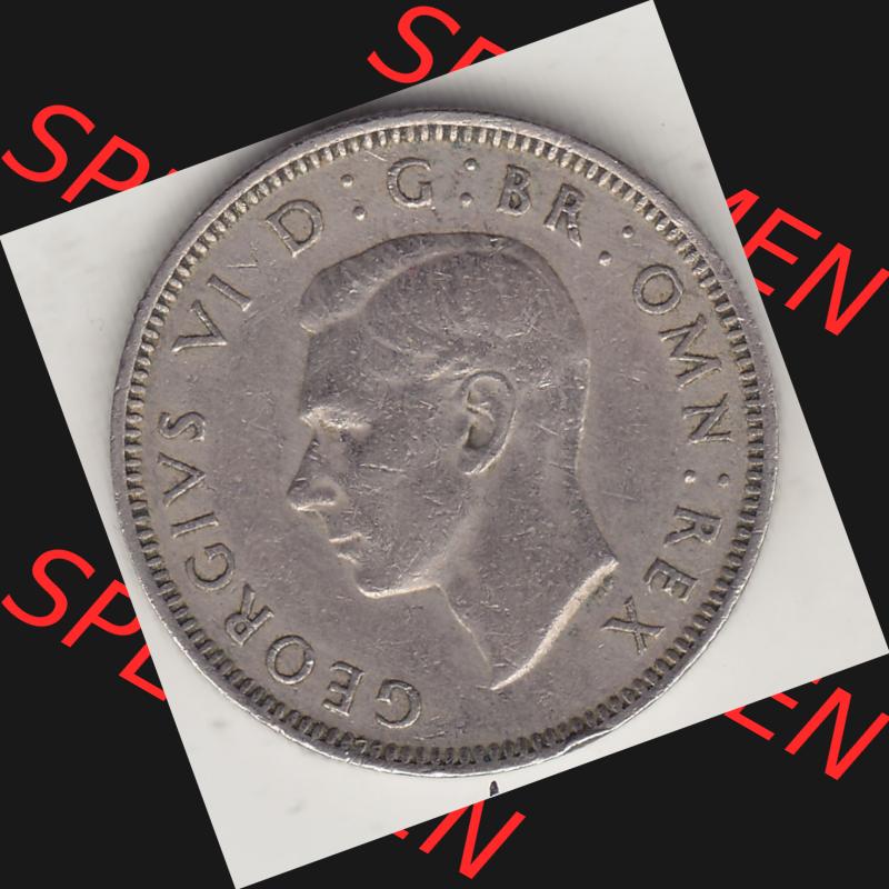 Alte Münzen Großbritannien Umlaufmünze 1949-1951, 1 One Schilling - Shilling, 1948-6 Stehender Löwe auf Krone. Vorderseite der alten britischen Münze aus Großbritannien... Sammlung