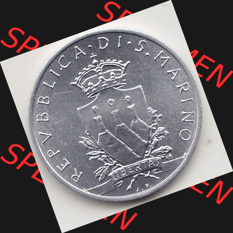 Bildmaterial Münzensatz / KMS 1979 aus San Marino 1979-1979, 5 Lire, LIBERTAS REPVBBLICA DI S. MARINO, 1979 L.5. Vorderseite einer Umlaufmünze aus 1979... Sammlung