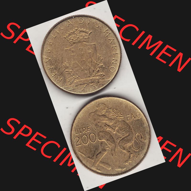 Bildmaterial Münzensatz / KMS 1979 aus San Marino 1979-1979, 200 Lire, L.200, J. V. LIBERTAS REPVBBLICA DI S. MARINO, 1979 L.200.... Sammlung