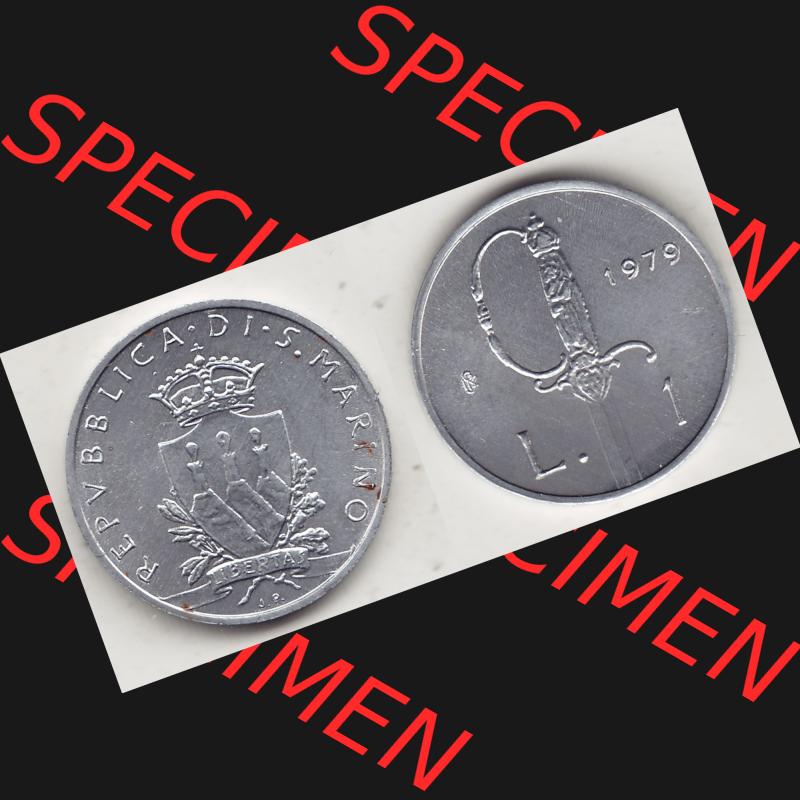 Bildmaterial Münzensatz / KMS 1979 aus San Marino 1979-1979, 1 Lira, 1 Lire, J. V. LIBERTAS REPVBBLICA DI S. MARINO, 1979 L.1. Vorderseite... Sammlung