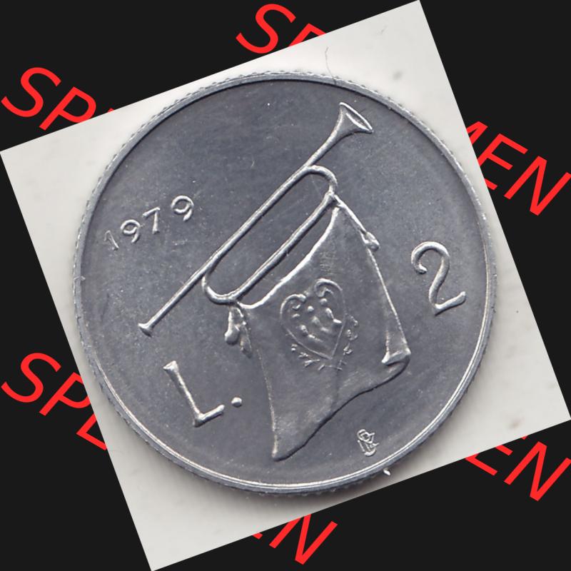 Bildmaterial Münzensatz / KMS 1979 aus San Marino 1979-1979, 2 Lire, J. V. LIBERTAS REPVBBLICA DI S. MARINO, 1979 L.2. Rückseite als Einzelansicht... Sammlung