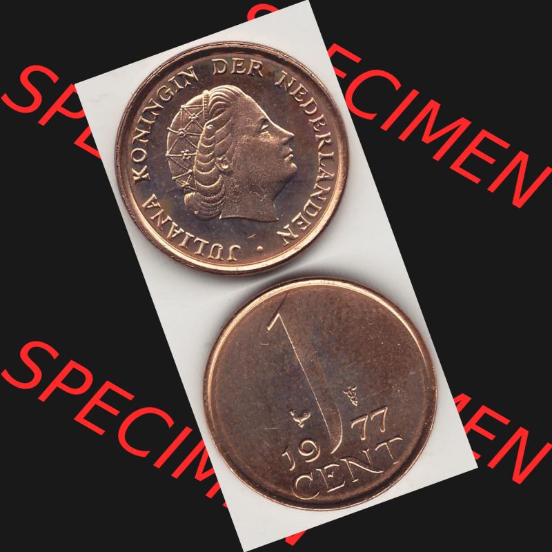 Alte Münzen KMS Niederlande, Kursmünzensatz 1977, 1950-1980, 1 Cent, 1977-1, JULIANA KONINGIN DER NEDERLANDEN. Digitales Bild / Bildmaterial für... Sammlung