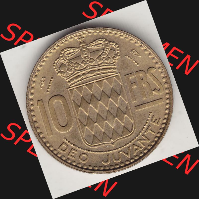 Alte Münzen Monaco Umlaufmünze Einzelansicht 1950-1951, 10 Franken - FRS, Francs, 1951-1, P. TURIN RAINIER III PRINCE DE MONACO, 10 FRS DEO JUVANTE.... Sammlung