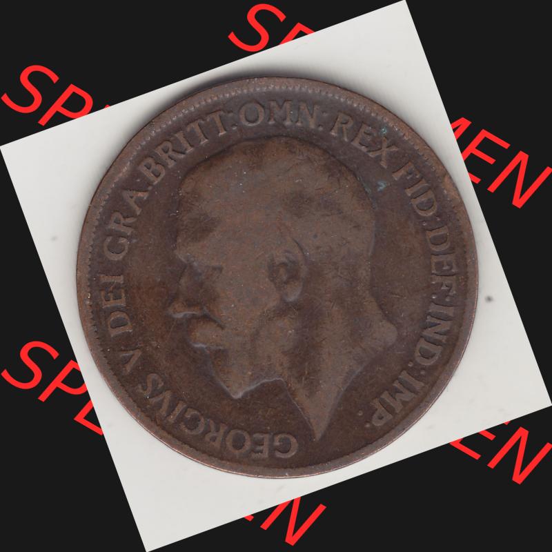 Alte Münzen Großbritannien Umlaufmünze 1911-1926, 1 Penny, One Penny, 1918-1, B.M. GEORGIVS V DEI GRA BRITT OMN REX FID DEF IND IMP. Vorderseite... Sammlung