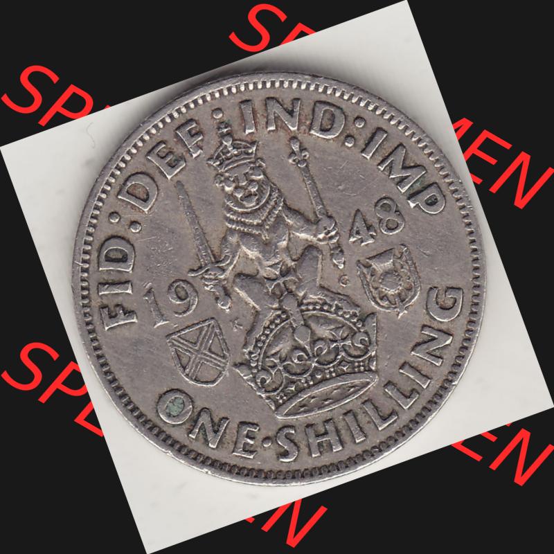 Alte Münzen Großbritannien Umlaufmünze 1947-1948, 2 Schilling - One Shillings 1948-2 Sitzender Löwe auf Krone. Rückseite der alten britischen Münze aus Großbritannien... Sammlung