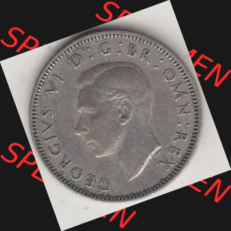Alte Münzen Großbritannien Umlaufmünze 1949-1951, 1 One Schilling - Shilling, 1948-2 Stehender Löwe auf Krone. Vorderseite der alten britischen Münze aus Großbritannien... Sammlung