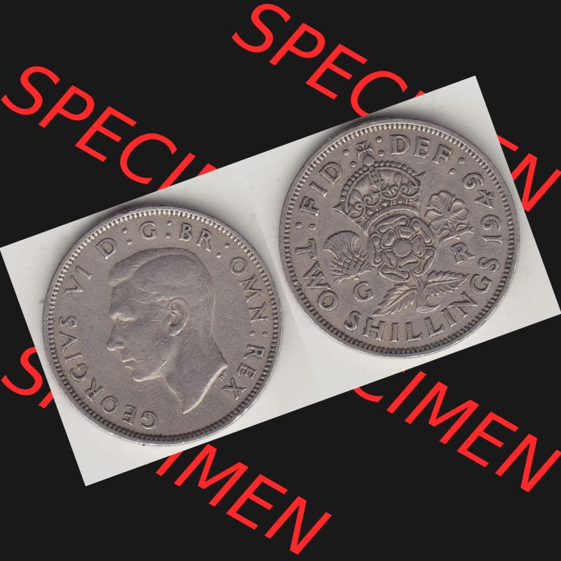 Alte Münzen Großbritannien Umlaufmünze 1949-1951, 2 Schilling, Shillings (Florin) 1949-1, George VI, GEORGIVS VI DG BR OMN REX, FID DEF TWO SHILLINGS.... Sammlung