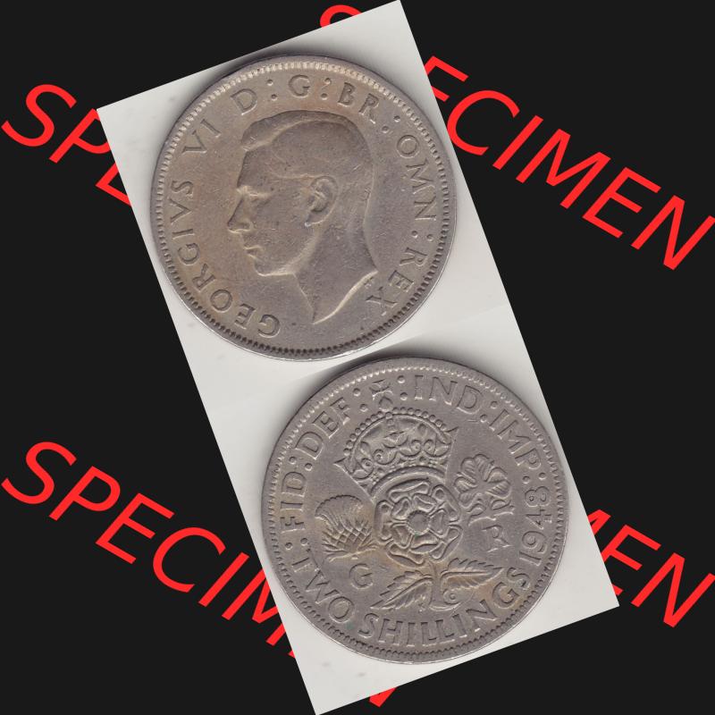 Alte Münzen Großbritannien Umlaufmünze 1947-1948, 2 Schilling-Florin, Two Shillings, 1948-6, George VI, GEORGIVS VI D G BR OMN REX, FID DEF IND IMP,... Sammlung
