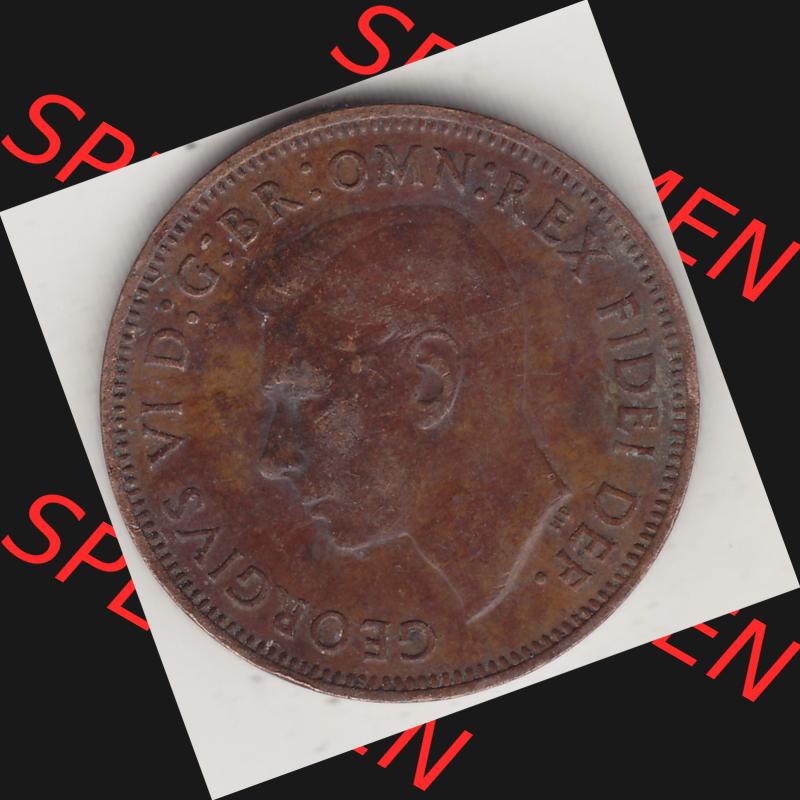 Alte Münzen Großbritannien Umlaufmünze 1949-1952, Half Penny, 1950-1, George VI, HALF PENNY HP, Segelschiff. Vorderseite der alten britischen Münze... Sammlung